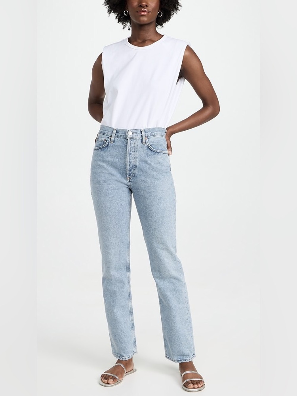 Agolde Lana Organic Cotton Button Fly Jeans, 30
